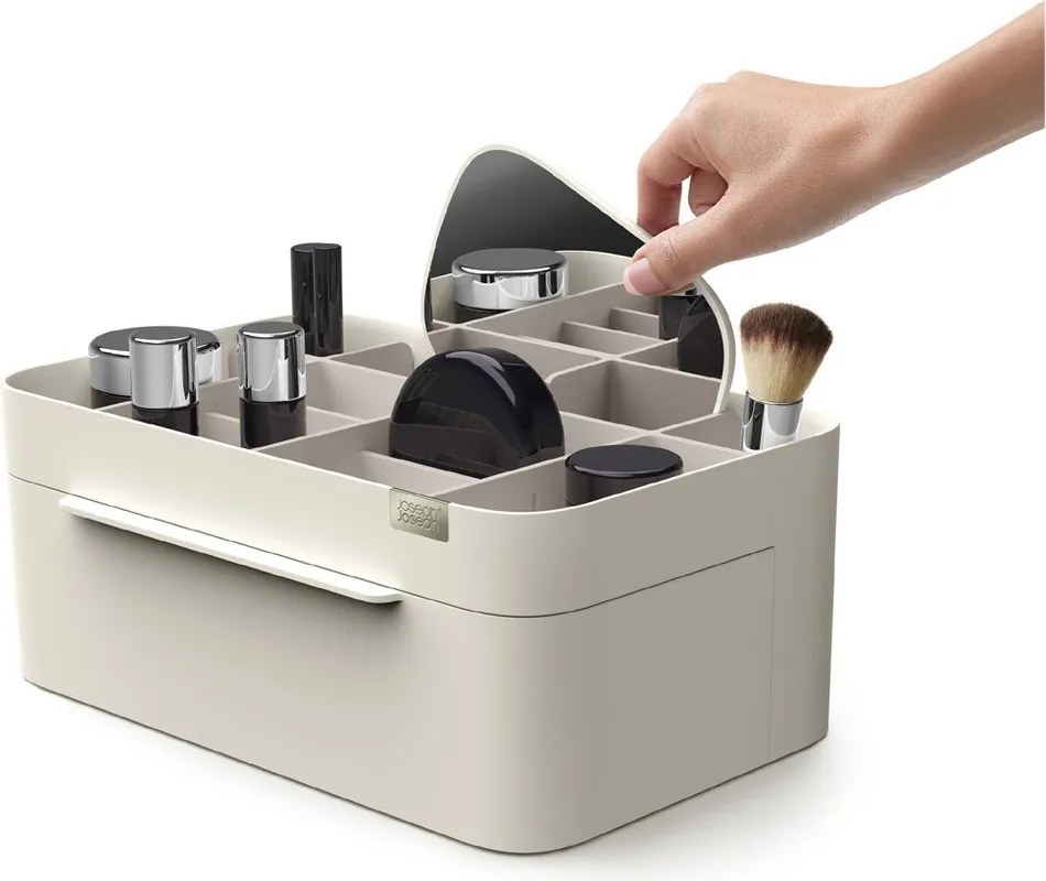Organizer da bagno beige in plastica per cosmetici Viva – Joseph Joseph