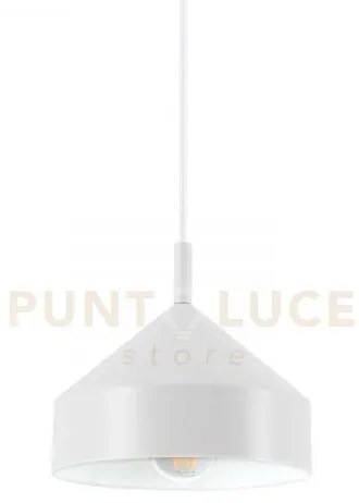 Yurta lampadario sospeso 1 luce attacco e27 bianco 21cm in metallo