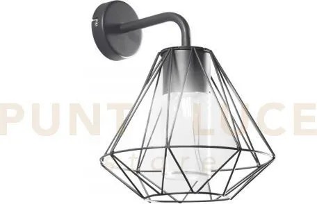 Applique mandala nera 1 luce attacco e27 ip44 29,5x36cm in metallo ...