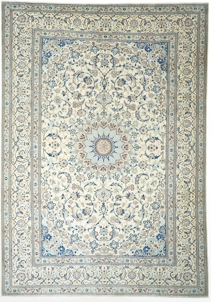 Nain Tappeto 260x370 Beige (Iran) Annodato A Mano