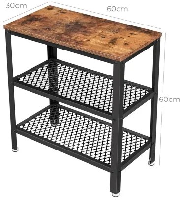 Tavolino ELDUR marrone/nero