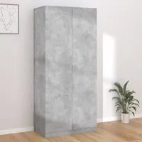 Armadio Grigio Cemento 90x52x200 cm in Truciolato 800634