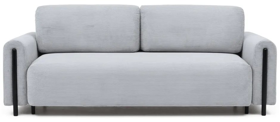 Divano grigio allungabile/con contenitore e rivestimento in velluto a coste 244 cm Arcadova – ELTAP