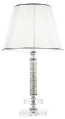 Lampada da tavolo DIDO in vetro trasparente 25x46 cm Cromo