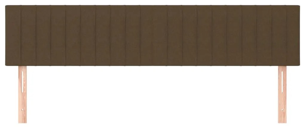 Testiera 2 pz marrone scuro 90x5x78/88 cm in tessuto