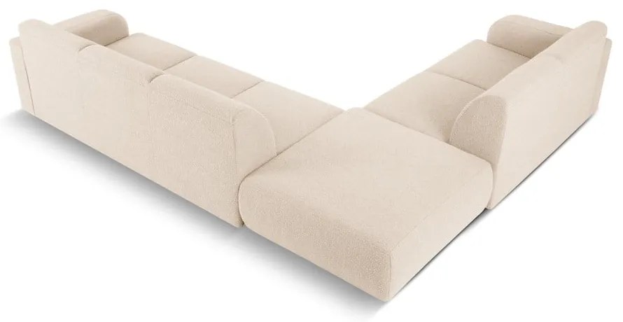 Divano angolare beige in tessuto bouclé (angolo sinistro) Molino - Micadoni Home