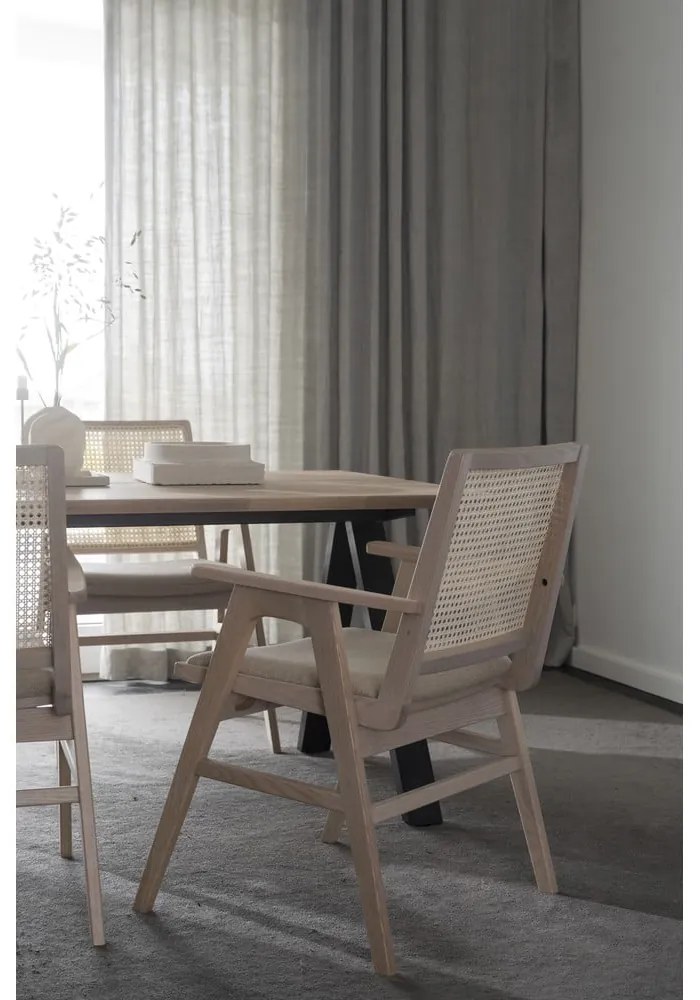 Tavolo da pranzo pieghevole con piano in rovere 170x100 cm Carradale - Rowico