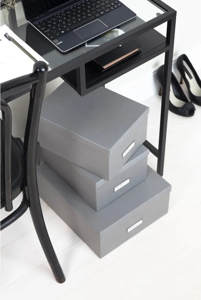 Set di 3 scatole portaoggetti grigie Inge - Bigso Box of Sweden