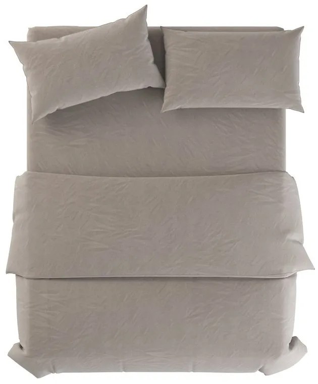 Set copripiumino e federa grigio chiaro/grigio tortora in lino per letto matrimoniale 200x200 cm Natural – Native Natural