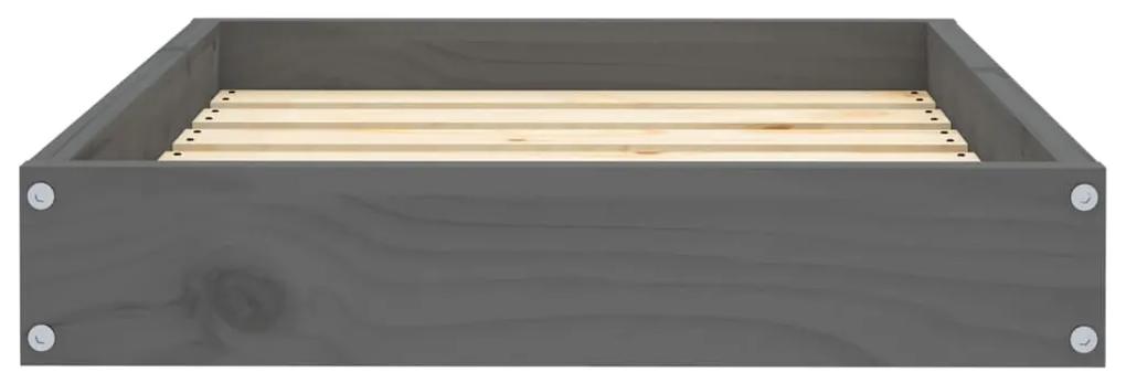 Cuccia per cani grigia 61,5x49x9 cm in legno massello di pino