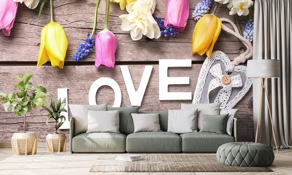 Carta da parati – Con scritta Love