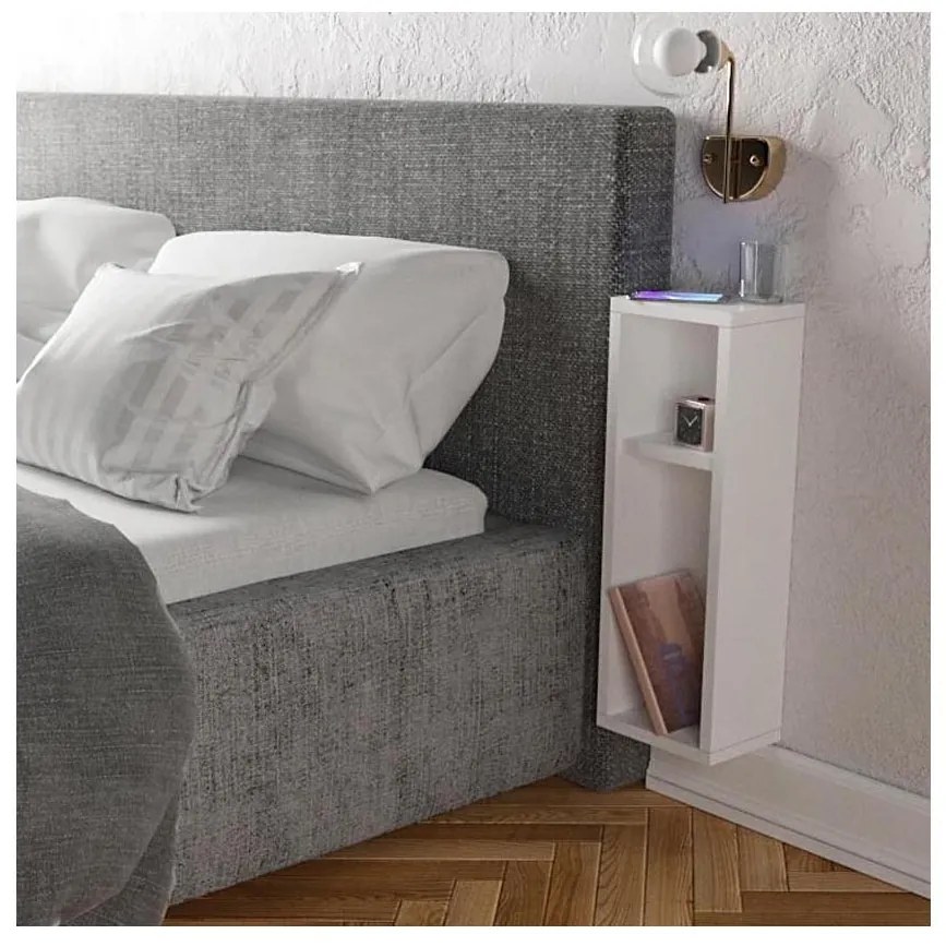 Comodino TURRA 65x20 cm bianco