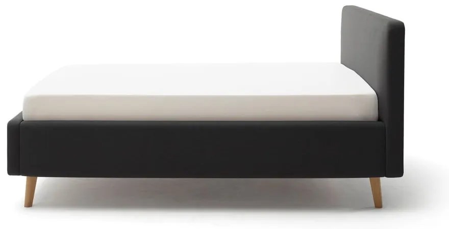 Letto singolo imbottito color antracite rete non inclusa 120x200 cm Mattis – Meise Möbel
