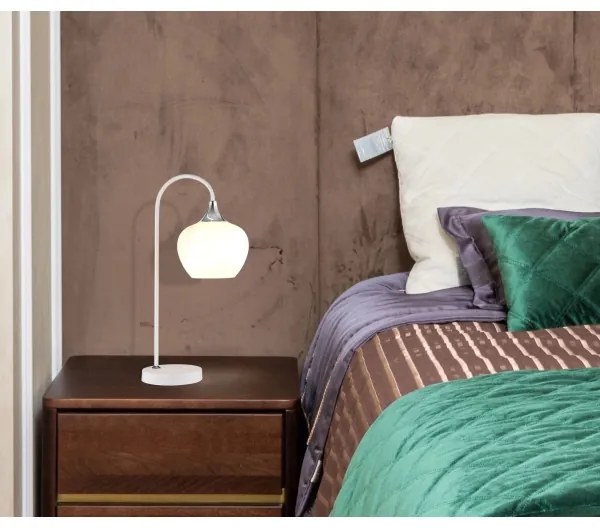 Globo 15548TW - Lampada da tavolo MAXY 1xE27/40W/230V bianco