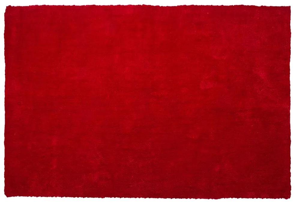 Tappeto shaggy rosso 140 x 200 cm DEMRE Beliani