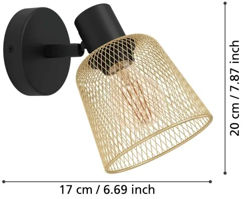 Eglo 900693 - Faretto da parete COSLADA 1xE27/40W/230V