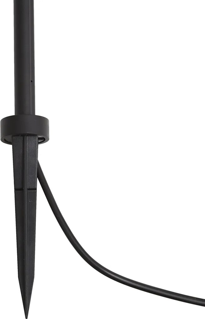 Faretto da giardino moderno 12V nero 10cm incl. LED IP65 - Voltaire Lino