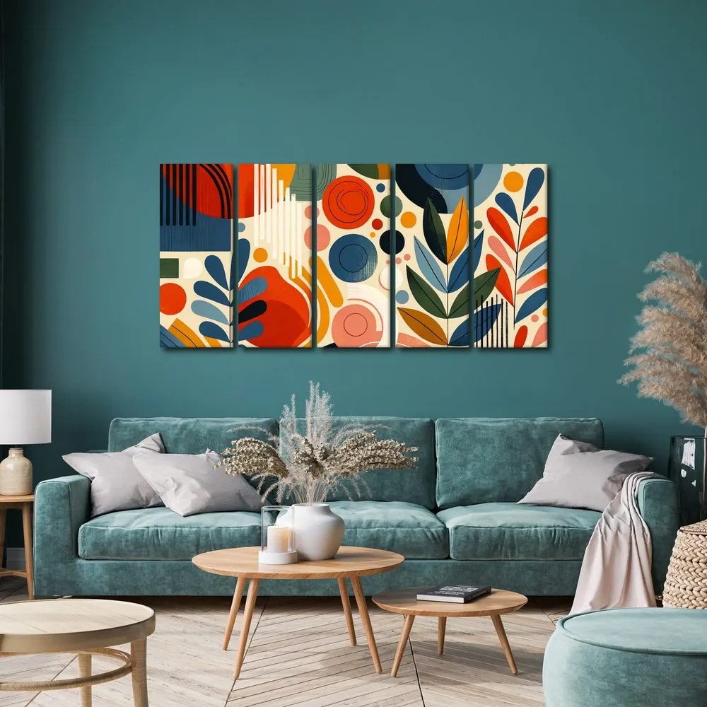 Quadri 5 pezzi – Forme astratte moderne
