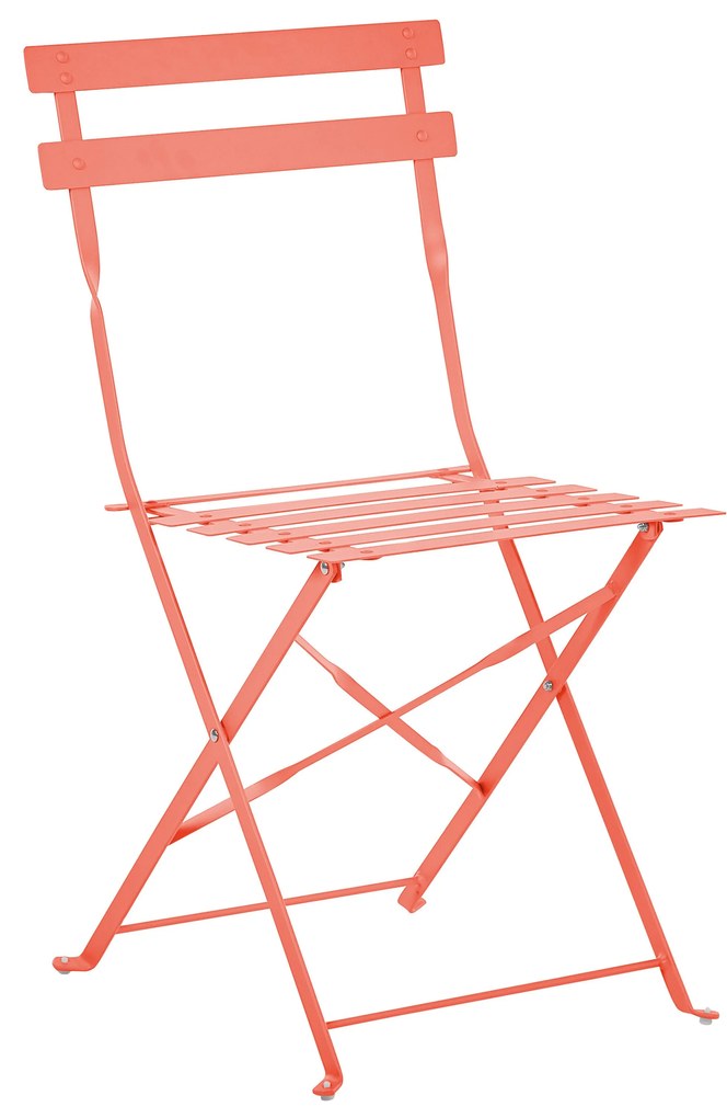 Set da balcone acciaio rosso corallo FIORI Beliani