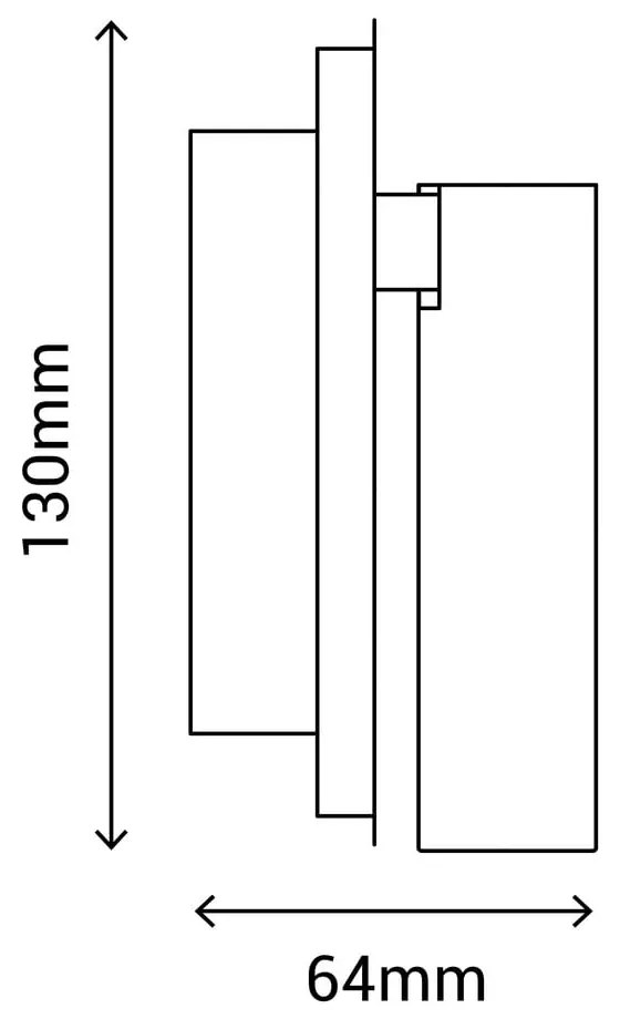 Lampada da parete bianca, lunghezza 13 cm Milu - SULION