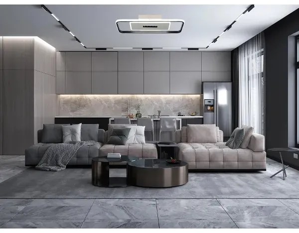 Luce LED dimmerabile LED/75W/230V 3000-6500K bianco/nero + telecomando