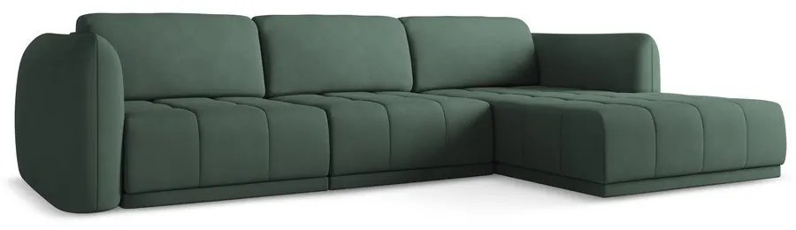 Divano angolare verde (con penisola a destra) Hoku – Makamii