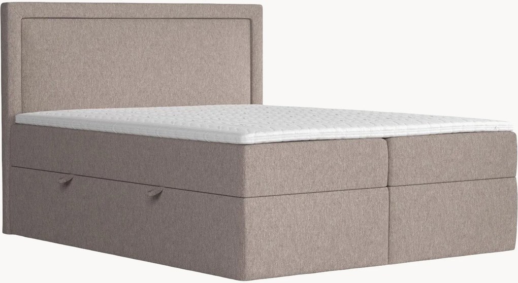 Letto boxspring fatto a mano con contenitore Maya, H3