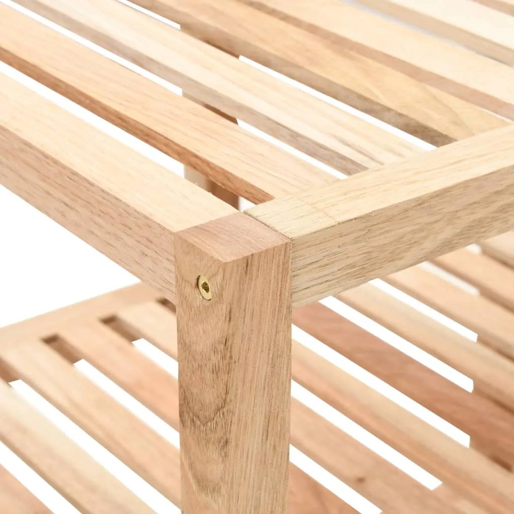 Scaffale da bagno in legno massello di noce 100x40x65 cm