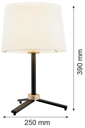 Argon 8319 - Lampada da tavolo CAVALINO 1xE27/15W/230V 39 cm color crema/nero