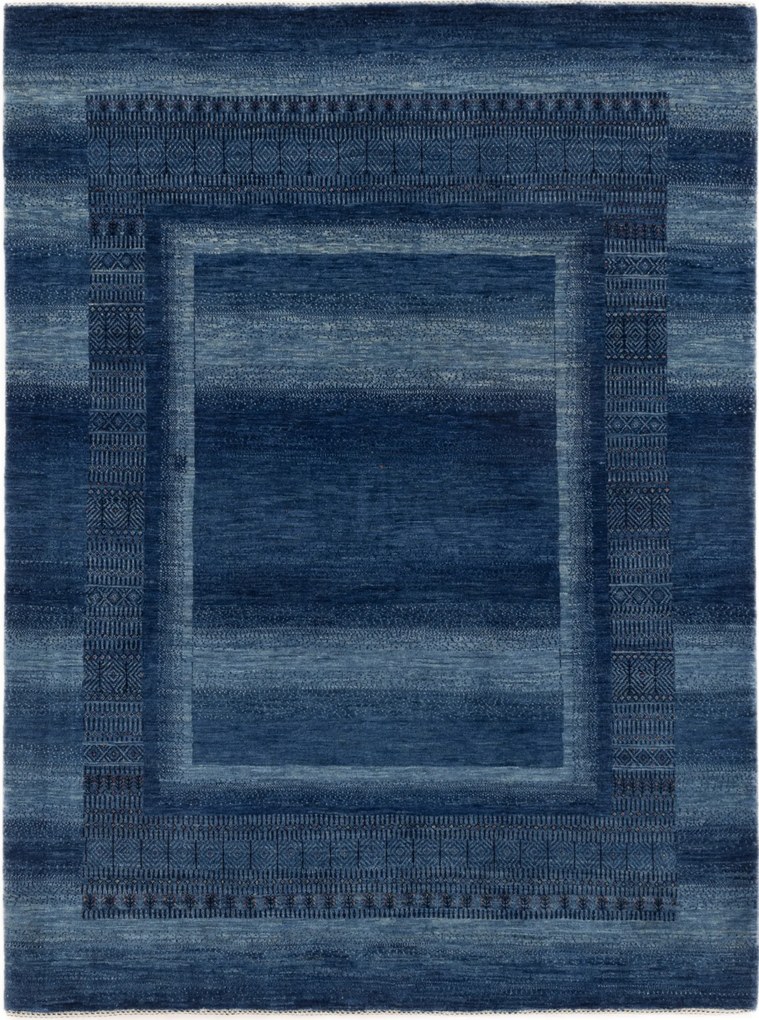Loribaft Tappeto 160 x 200 Blu (Iran) Annodato A Mano