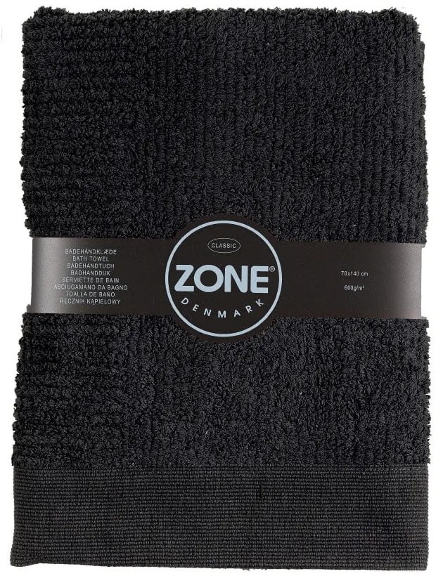 Telo da bagno nero , 70 x 140 cm Classic - Zone