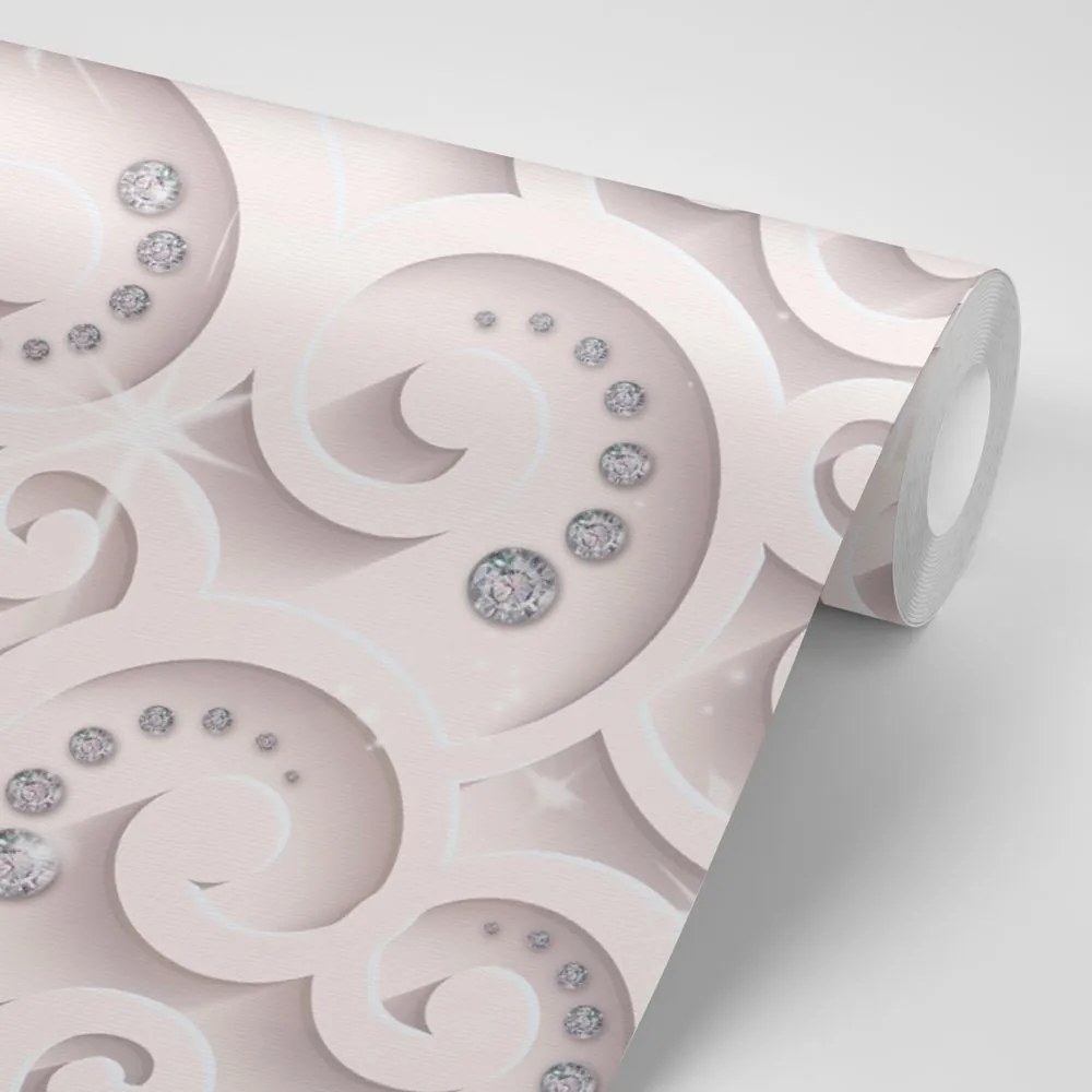 Carta da parati – Brillantezza Astratta con Tono Rosa
