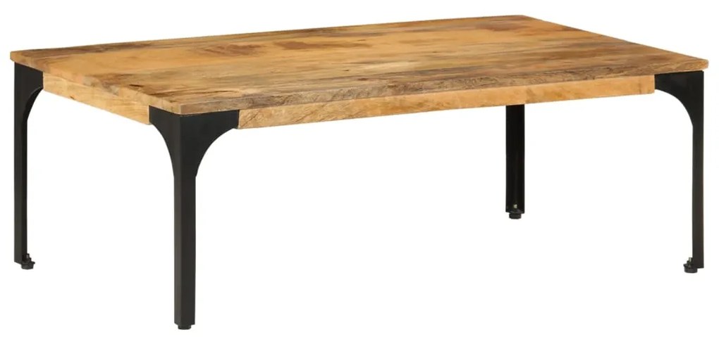Tavolino Da Salotto 100x55x35 Cm İn Legno Massello Di Mango /