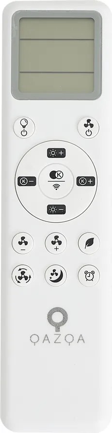 Ventilatore da soffitto nero con LED e telecomando - Steer