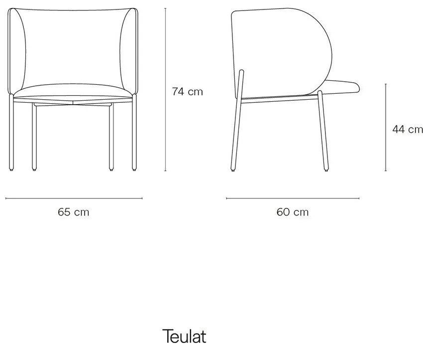 Poltrona in similpelle arancione Mogi - Teulat