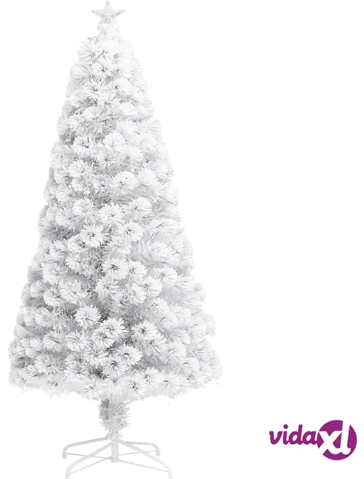 vidaXL Albero Natale Preilluminato Bianco 120 cm in Fibra Ottica
