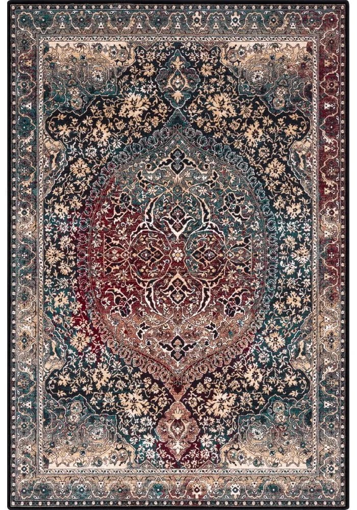 Tappeto in lana verde scuro 160x240 cm Ava - Agnella