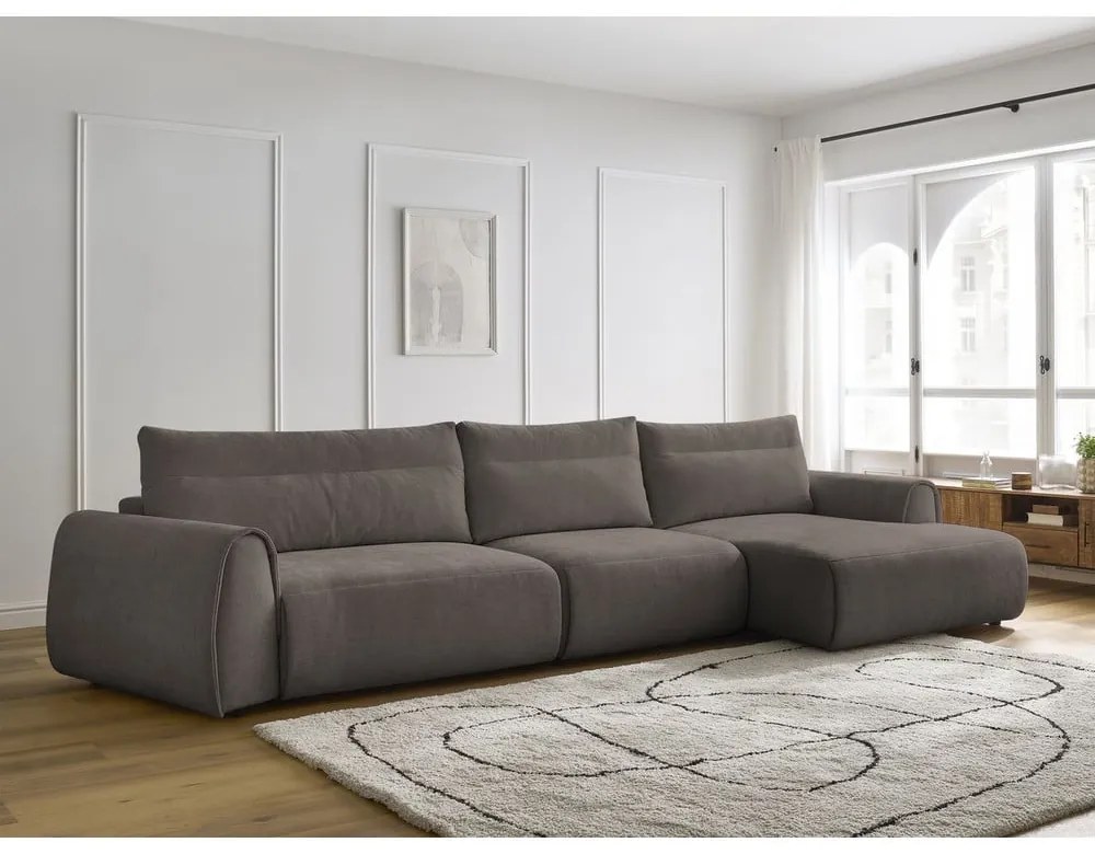 Divano angolare marrone Aden – Bobochic Paris