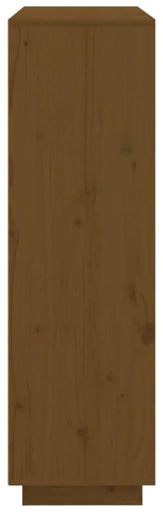 Credenza miele 110,5x35x117 cm in legno massello di pino