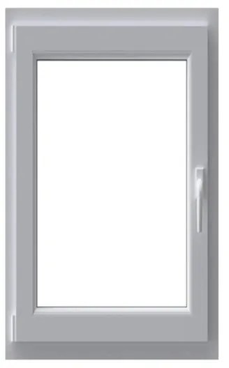 Finestra in PVC bianco L 80 x H 140 cm, 1 anta apertura a sinistra