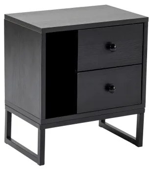 Comodino GLIMMER 50x45,2 cm nero