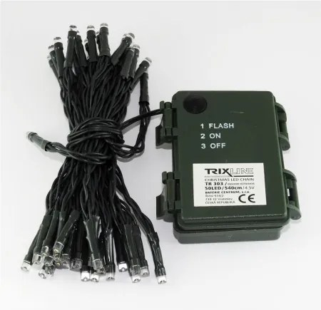 Catena natalizia LED da esterno 50xLED/2 funzioni 5,4m IP44 bianco freddo