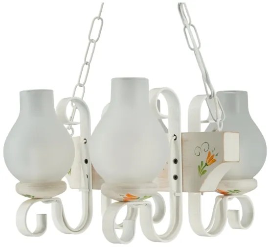 Brilagi - Lampadario con catena QUEEN 4xE14/40W/230V faggio/crema