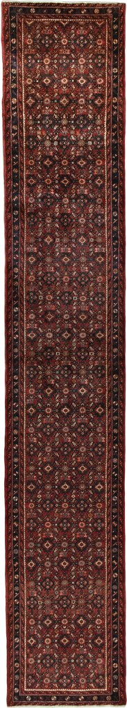 Hamedan Tappeto persiano 90x500 Rosso (Iran) Annodato A Mano