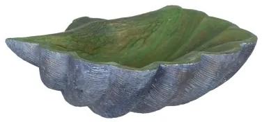 Centrotavola Conchiglia Verde Grigio 35 x 28 x 12 cm