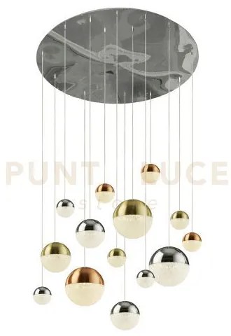 Planets 14lt multi-drop - rame, cromo e ottone satinato