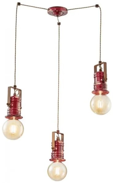 Sospensione a 3 luci urban bordeaux c1841(vix)