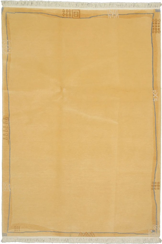Nepal Tappeto 140 x 200 Beige (Nepal) Annodato A Mano