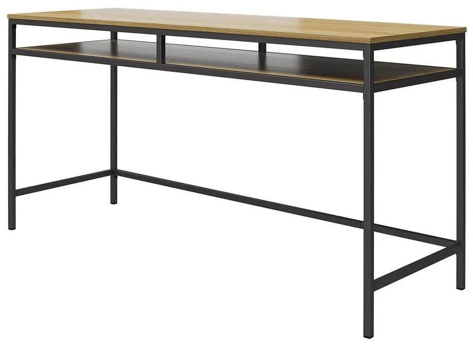 Scrivania con piano effetto rovere 51x153 cm Bradford - Støraa