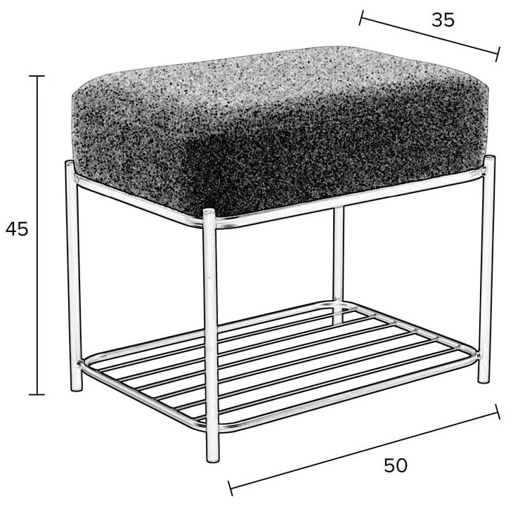 Poggiapiedi grigio chiaro Milou – White Label